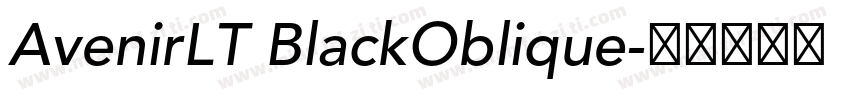 AvenirLT BlackOblique字体转换